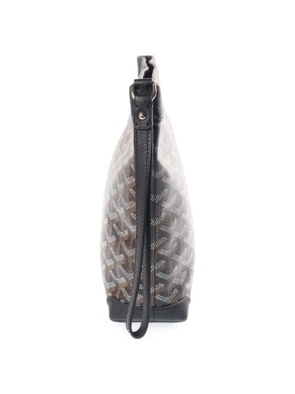 Goyard Conti Pouch Leather Handbag Clutch Black